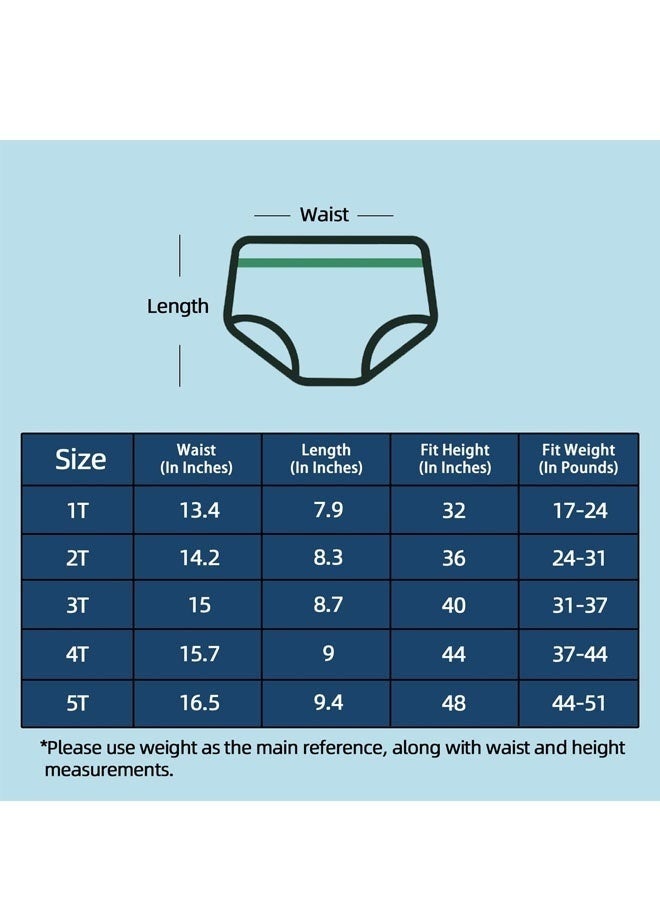 6 Packs Absorption Toddler Potty Training Underwear for Boys 100% Cotton Toilet Training Pants 2T-3T Leakproof Reusable Kid Confident Toddler Panties Pee Pants - Image 4